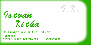 istvan kitka business card